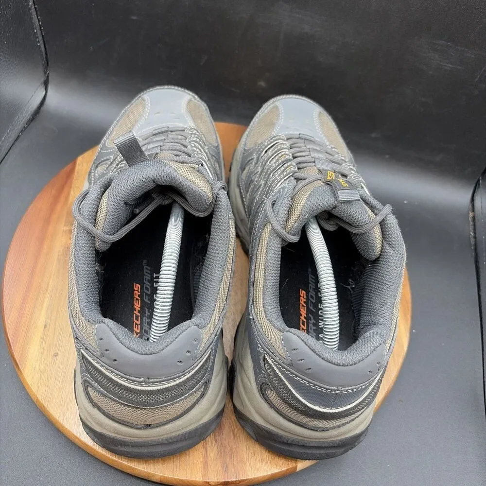 Skechers After Burn M.Fit 2.0 Mens Size 11 WW Trail Shoes Gray Goodyear Sneakers